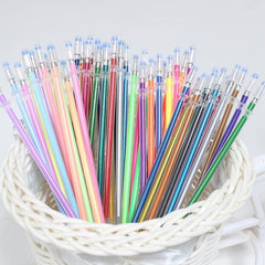 Refillable Metal Gel Pen Set for Kids School and Art Projects