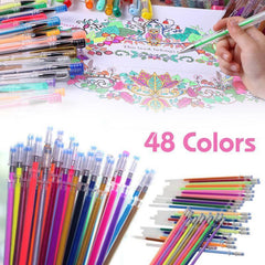 Refillable Metal Gel Pen Set for Kids School and Art Projects