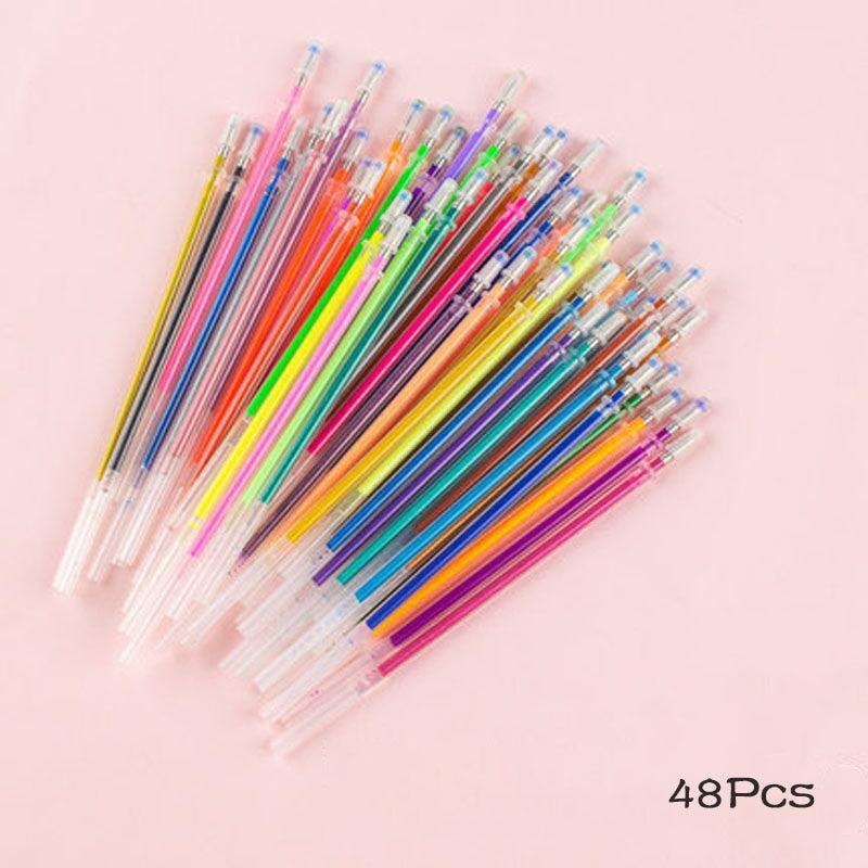 Refillable Metal Gel Pen Set for Kids School and Art Projects