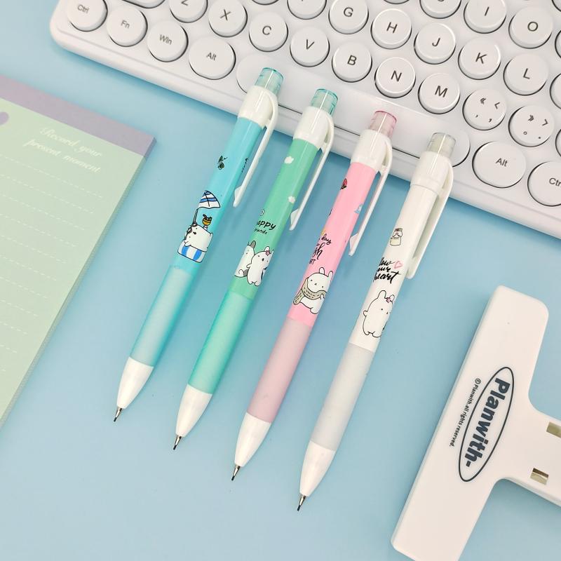 4pcs Mechanical Pencil 0.5 0.7 Student Stationery Supplies