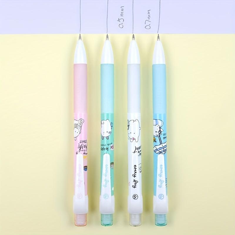 4pcs Mechanical Pencil 0.5 0.7 Student Stationery Supplies