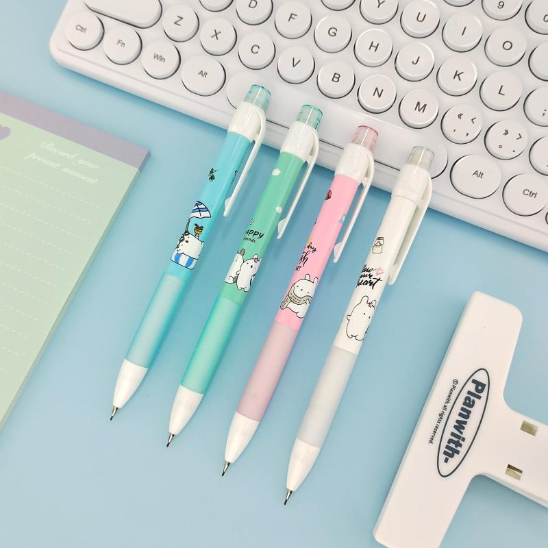 4pcs Mechanical Pencil 0.5 0.7 Student Stationery Supplies