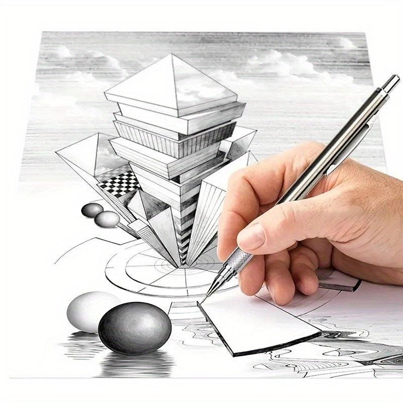 7mm Mechanical Pencil Set Full Metal Art Drawing Painting Automatic Pencil