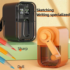 Manual Pencil Sharpener w/ Strong Helical Blade for Students Classroom Home