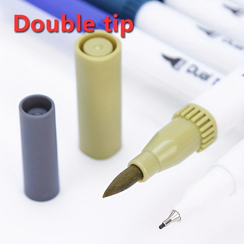 12 Double Ended Manga Art Brush Pen Set for Lettering Drawing & Graffiti Art