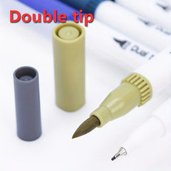 12 Double Ended Manga Art Brush Pen Set for Lettering Drawing & Graffiti Art