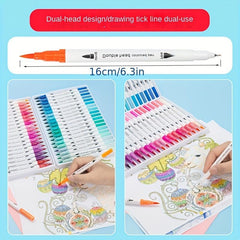 12 Double Ended Manga Art Brush Pen Set for Lettering Drawing & Graffiti Art