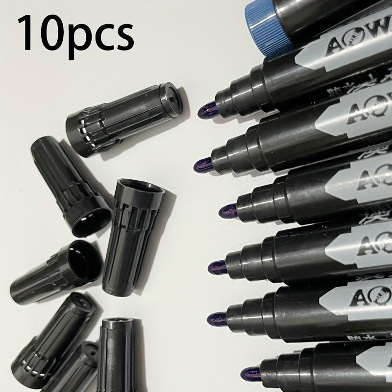 10pcs Waterproof Marker Pen 2mm for Paper Steel Glass