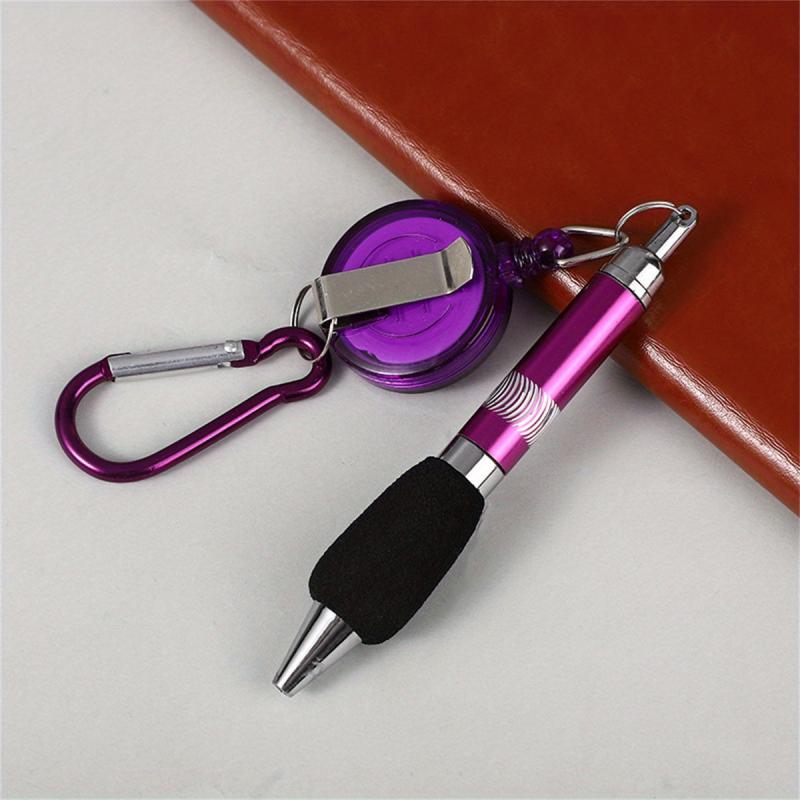 Metal Drawstring Pen Carabiner Keychain