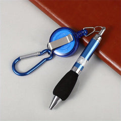 Metal Drawstring Pen Carabiner Keychain
