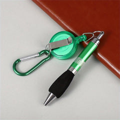Metal Drawstring Pen Carabiner Keychain