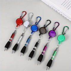 Metal Drawstring Pen Carabiner Keychain