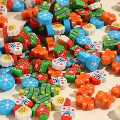 100pcs Christmas Cartoon Eraser Set - Student Prize Stationery