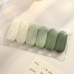 6pcs Gradient Correction Strip Japanese Mori Series Mute Large Capacity Statione
