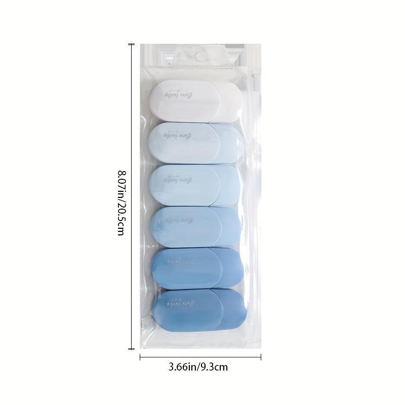 6pcs Gradient Correction Strip Japanese Mori Series Mute Large Capacity Statione