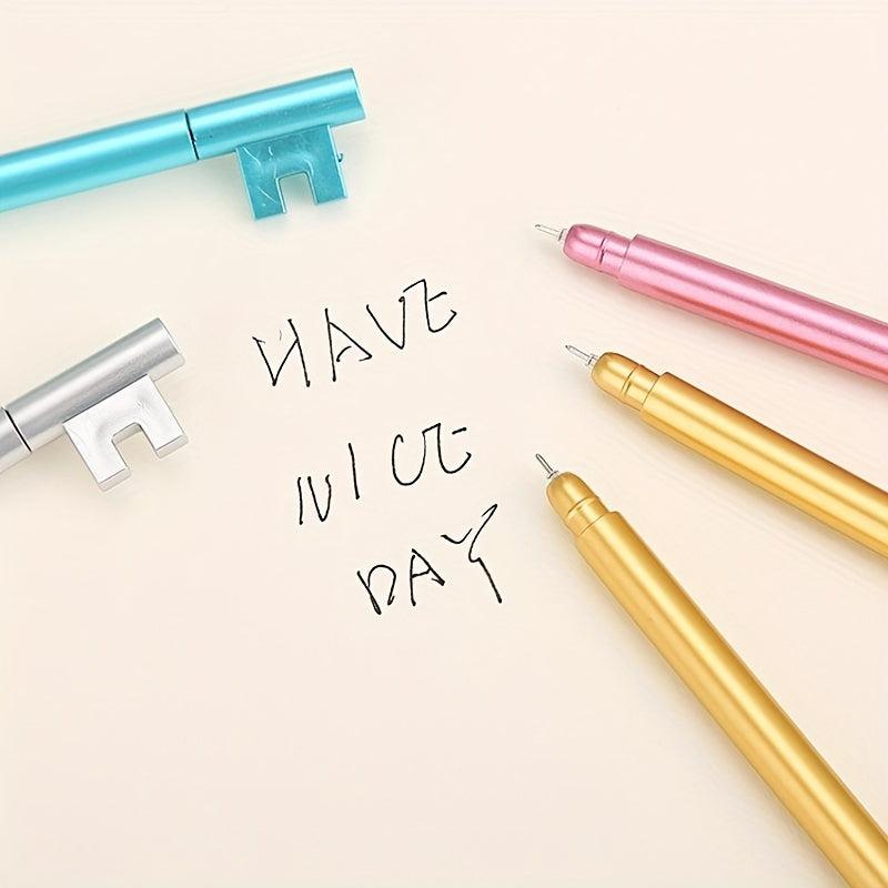Key Shape 0.5mm Gel Pen Cartoon Learning Office Vintage Signature Pen