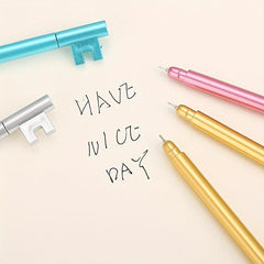 Key Shape 0.5mm Gel Pen Cartoon Learning Office Vintage Signature Pen