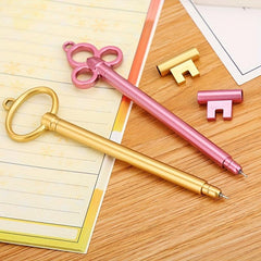 Key Shape 0.5mm Gel Pen Cartoon Learning Office Vintage Signature Pen