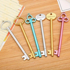 Key Shape 0.5mm Gel Pen Cartoon Learning Office Vintage Signature Pen