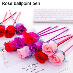 Cartoon Rose Ballpoint Pens Set, Ideal for Students
