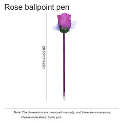 Cartoon Rose Ballpoint Pens Set, Ideal for Students
