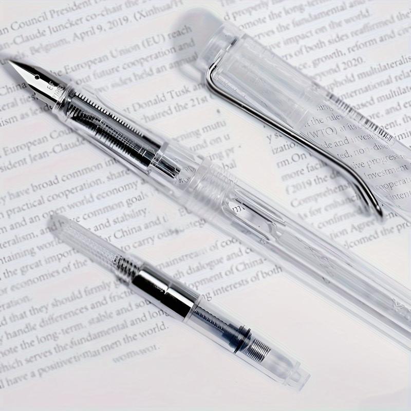 Transparent Fountain Pen Solid, Not Include Ink, Office Student Practice Book