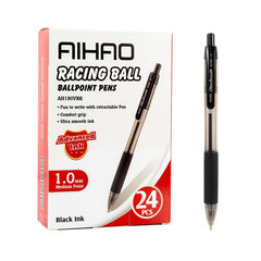AIHAO Retractable Ballpoint Pens Ink Medium Point 1 0mm 24 Pack
