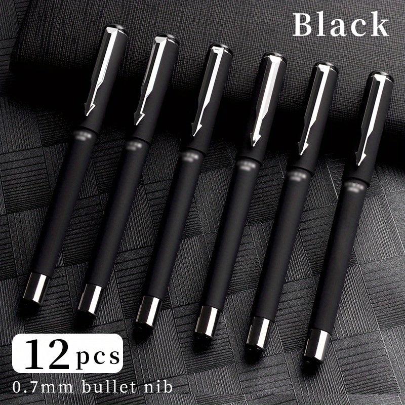 Rollerball Pen Bullet Tip 0.7mm 12 Pcs Titanium Steel Ballpoint Pen