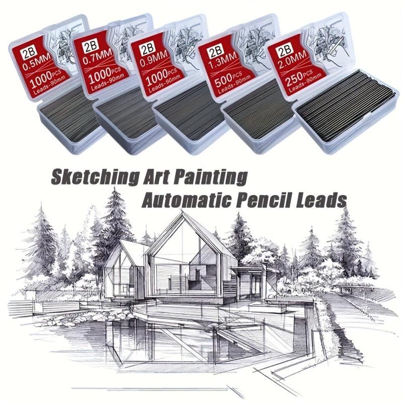 500pcs Mechanical Pencil Lead 0.5-2.0mm Refills Student