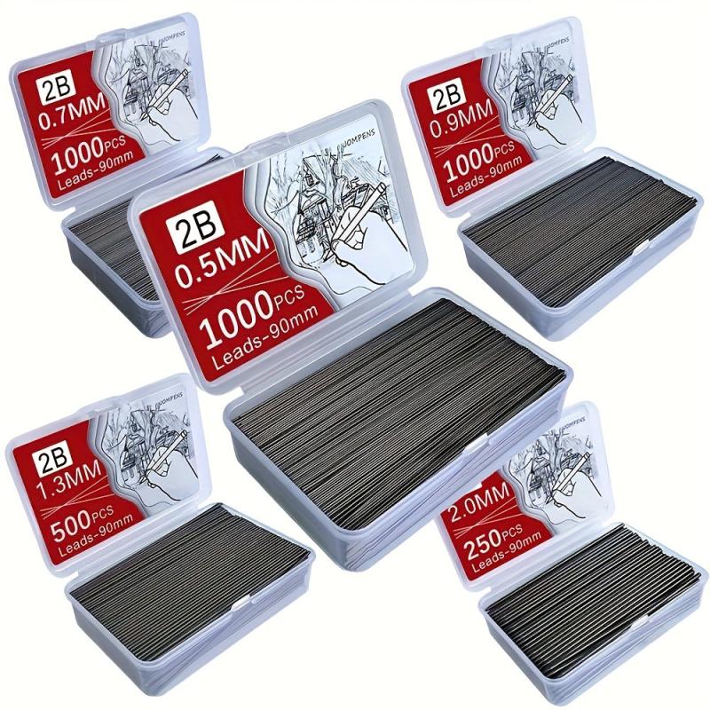 500pcs Mechanical Pencil Lead 0.5-2.0mm Refills Student