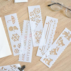 Cartoon Strip Series Coloring Ruler Set for Kids, 8 Pieces