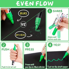 12 Liquid Chalk Markers Set - Creative Potential Unleashed!