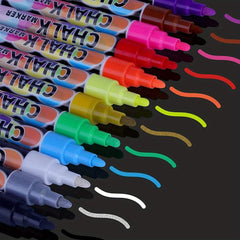 12 Liquid Chalk Markers Set - Creative Potential Unleashed!
