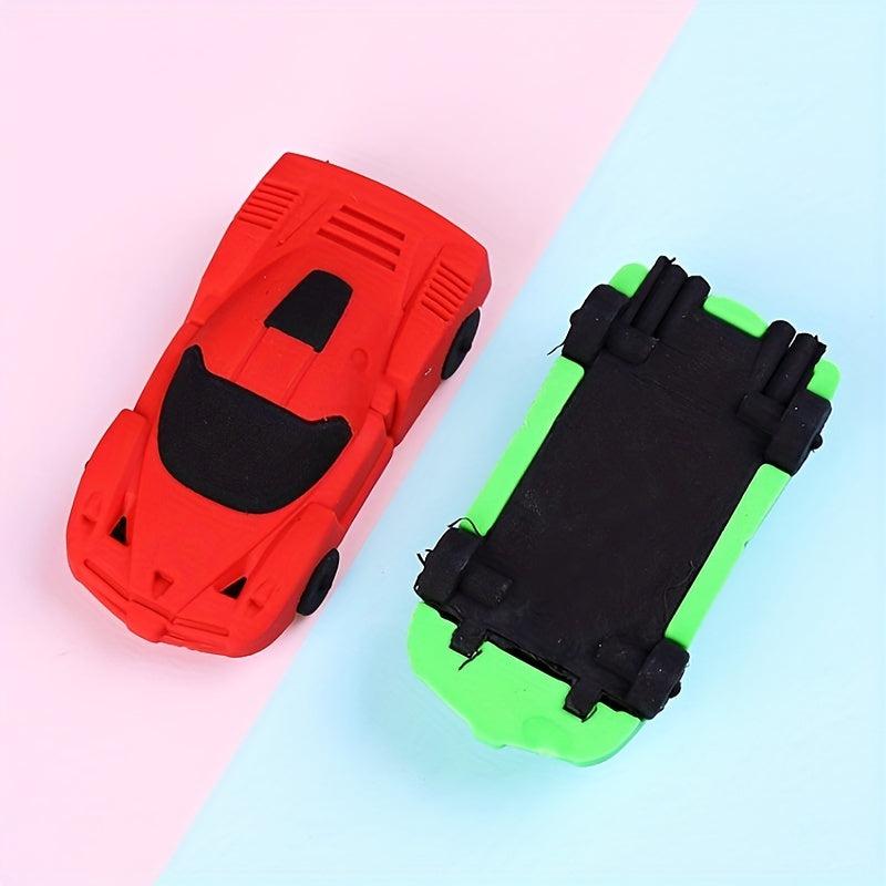 Creative Cartoon Racing Car Eraser for Students