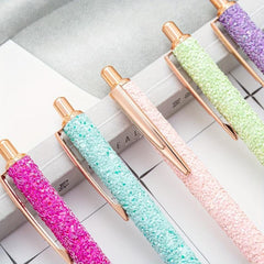 6pcs Glittery Metal Pens 1.0mm Fine Point - Perfect Gift for Kids & Teachers