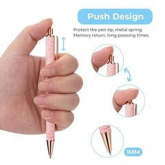 6pcs Glittery Metal Pens 1.0mm Fine Point - Perfect Gift for Kids & Teachers