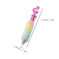 Rainbow Fluffy Ballpoint Multiple Colour Funny Rollerball Pens