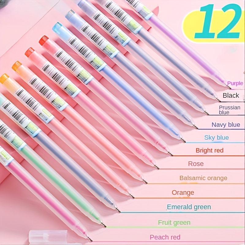 12 Pack Colored Pens Set Office Study Note-taking