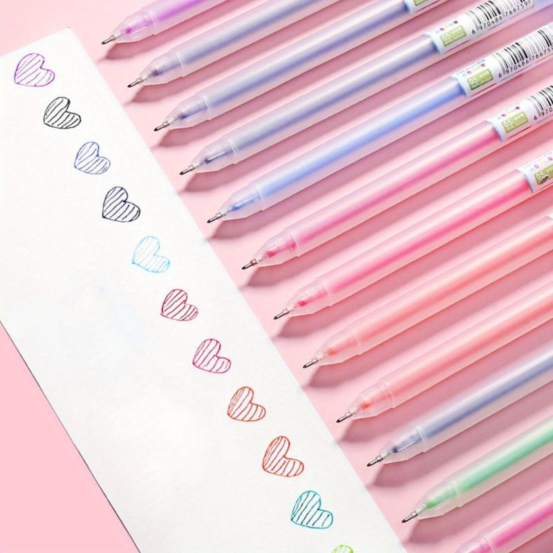12 Pack Colored Pens Set Office Study Note-taking