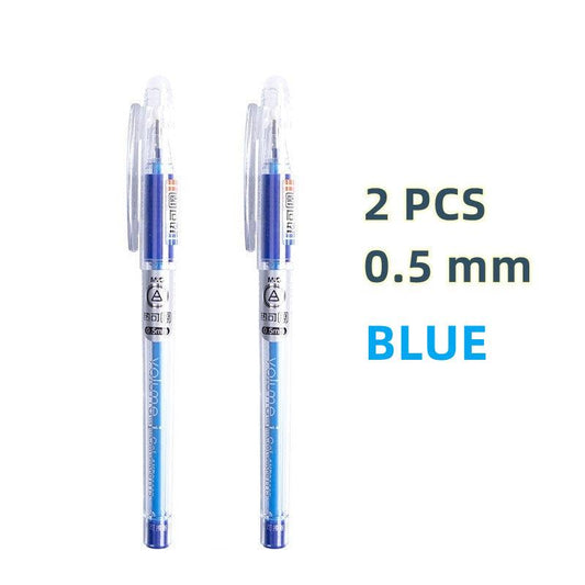0.5mm Erasable Gel Bullet Pen w/ Rubber Holder - Office & School Supplies