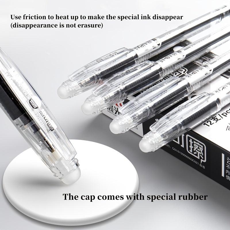 0.5mm Erasable Gel Bullet Pen w/ Rubber Holder - Office & School Supplies