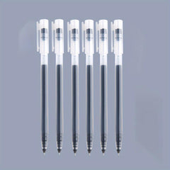 6pcs/10pcs Large Capacity 0.5mm Needle Tube Gel Pen for Students Office Writing