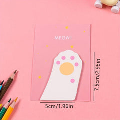 Pink Cat Claw Sticky Notes 3D Memo Pad Office Notes