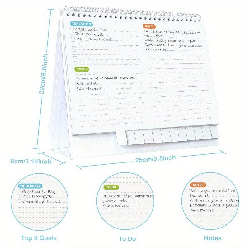 Small Desk Calendar Standing Decor Desktop Schedule Calendar