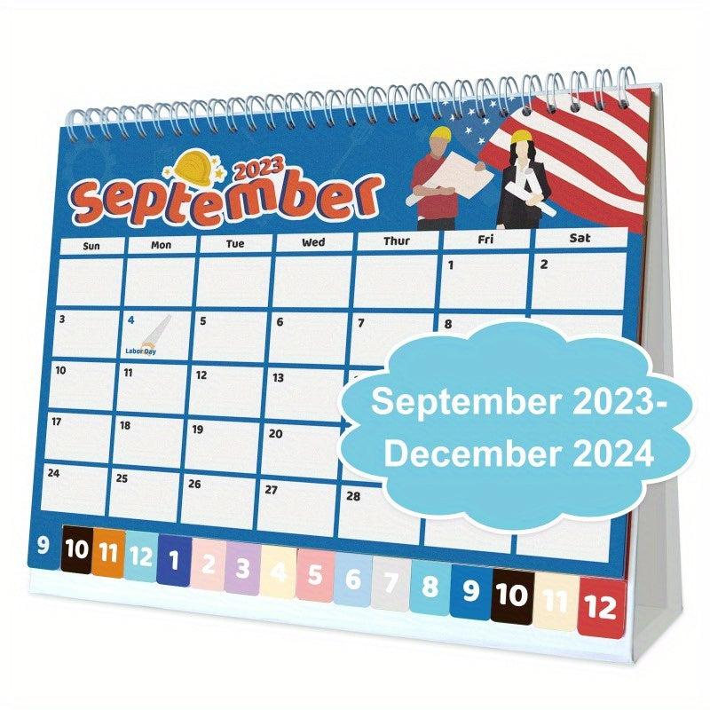 Small Desk Calendar Standing Decor Desktop Schedule Calendar