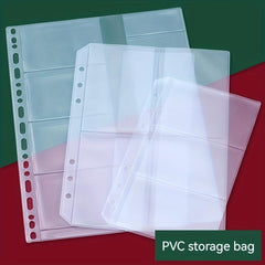 5pcs A5 A6 Bill Bags Business Card Bag PVC Zipper Bag Storage Replacement