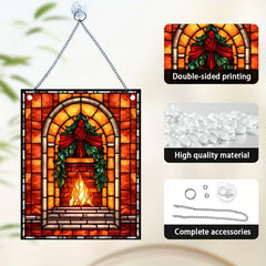 Alex Alien Christmas Room Warm Stove Home Window Decoration
