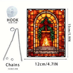 Alex Alien Christmas Room Warm Stove Home Window Decoration