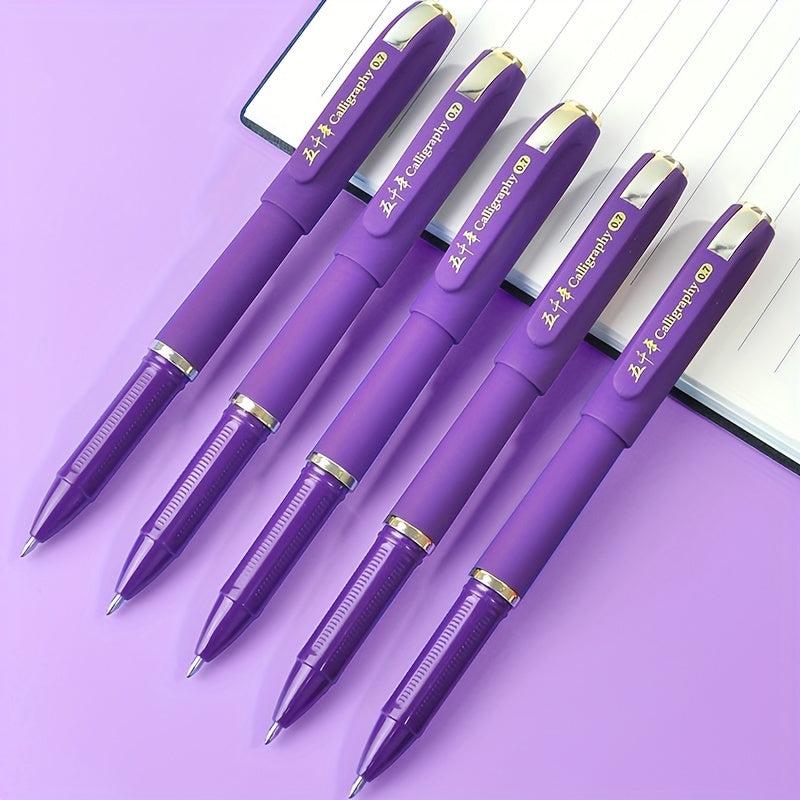 Fashionable Business Ballpoint Pen Purple Ink Metal Nib 0.7mm