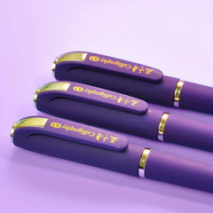 Fashionable Business Ballpoint Pen Purple Ink Metal Nib 0.7mm